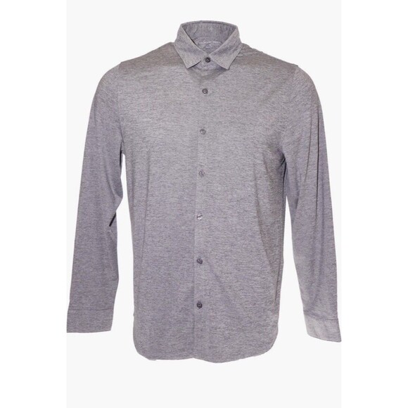 Zachary Prell Mens Bill Stretch Knit Button Up Shirt Lightweight Polo Size Large - Picture 1 of 11